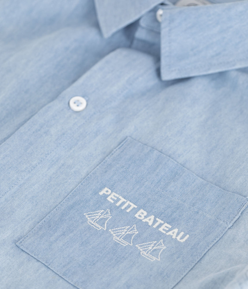 CHILDREN'S SHORT-SLEEVED COTTON SHIRT