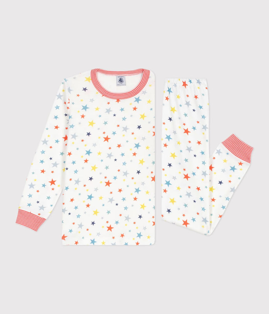 UNISEX CHILDREN'S COTTON PYJAMAS WITH STAR PRINT