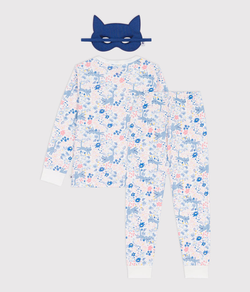CHILDREN'S FLORAL PRINT COTTON FANCY DRESS PYJAMAS