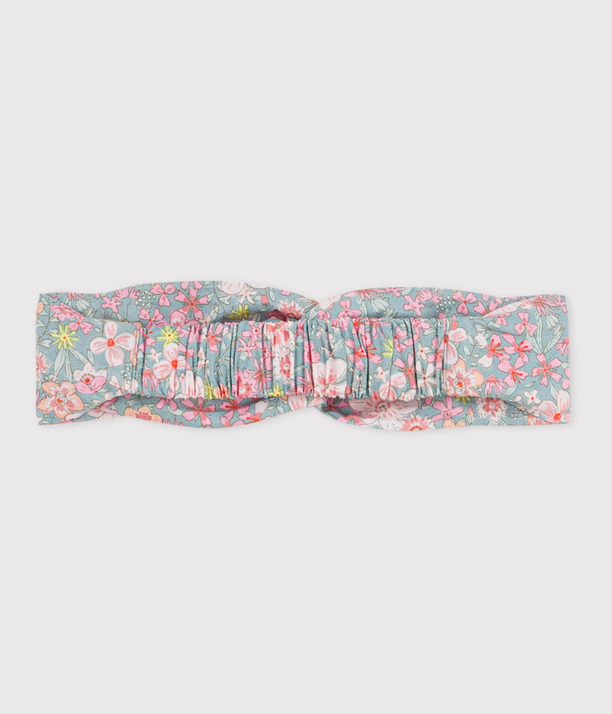 BABY GIRLS' HAIRBAND IN FLORAL-PRINT POPLIN