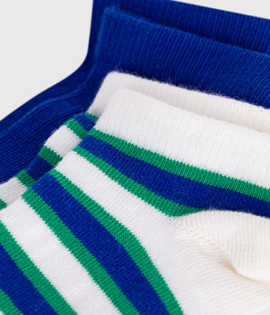 CHILDREN'S STRIPY COTTON SOCKS - 2-PACK