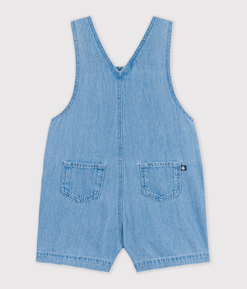 BABIES' SHORT LIGHTWEIGHT DENIM DUNGAREES