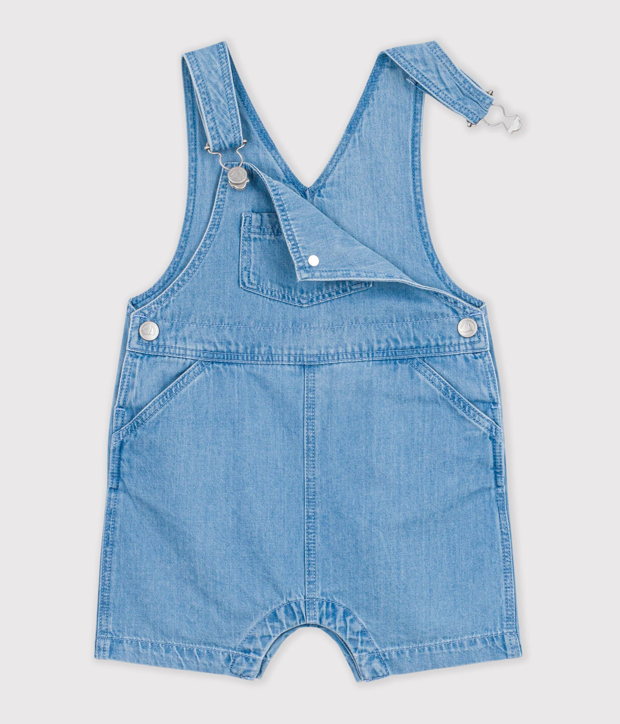 BABIES' SHORT LIGHTWEIGHT DENIM DUNGAREES