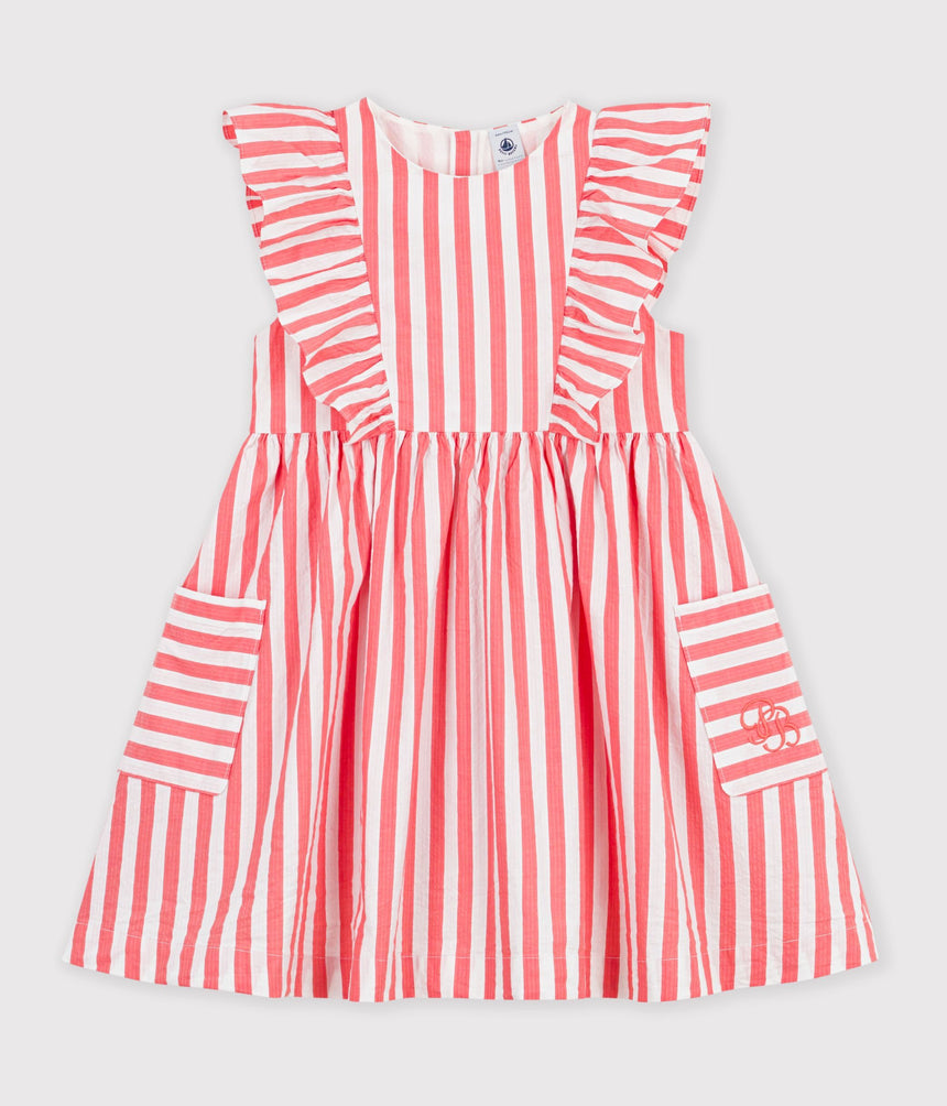 CHILDREN'S SLEEVELESS STRIPY COTTON DRESS