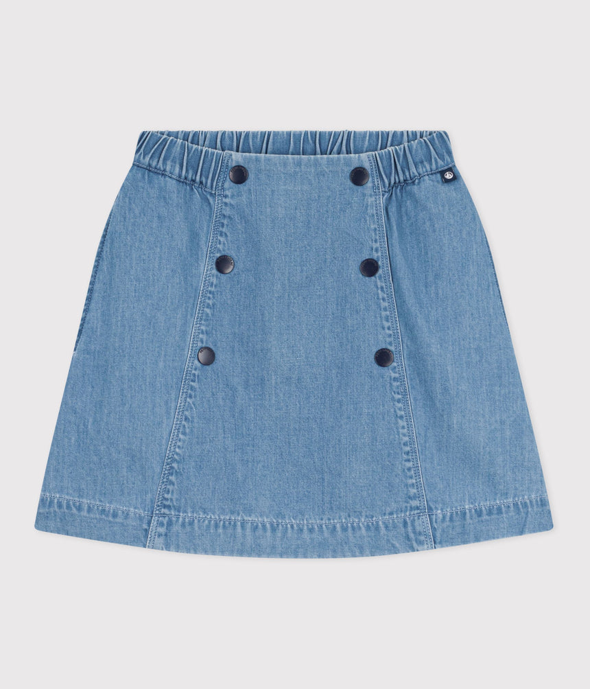 CHILDREN'S SHORT PLAIN COTTON SKIRT