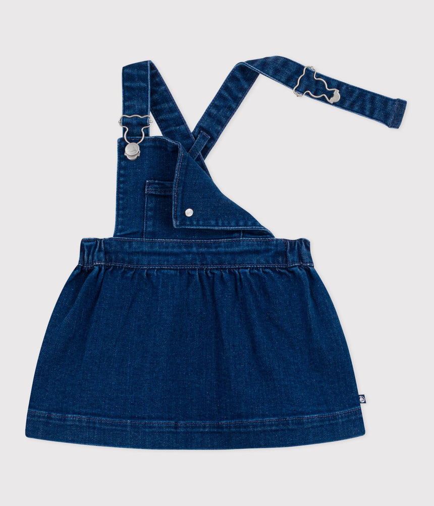 BABIES' DENIM PINAFORE DRESS