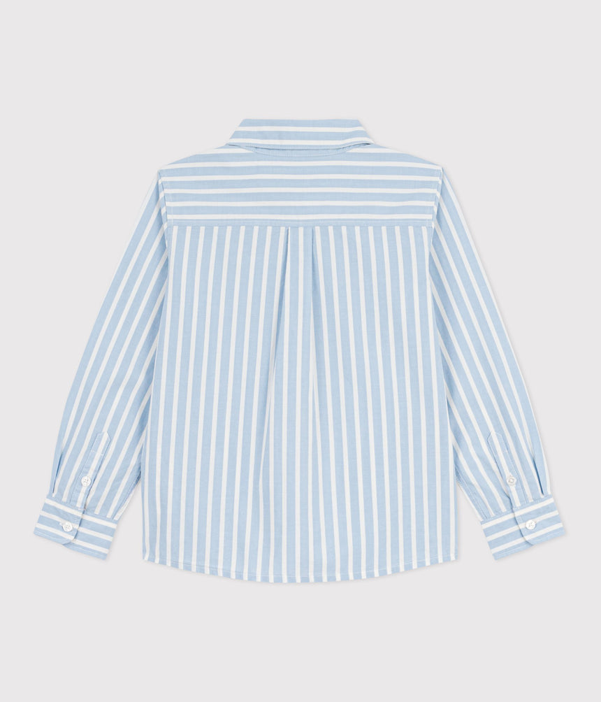 CHILDREN'S LONG-SLEEVED STRIPY COTTON SHIRT