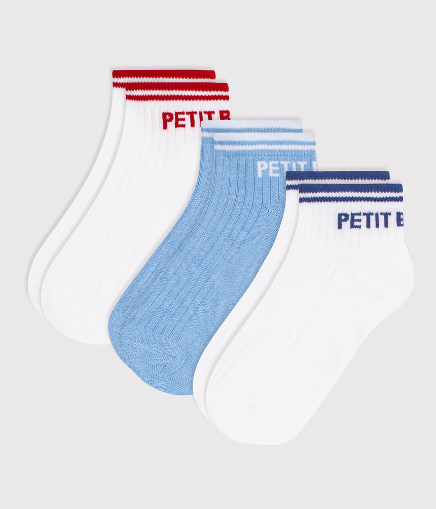 CHILDREN'S COTTON SPORTS SOCKS - 3-PACK