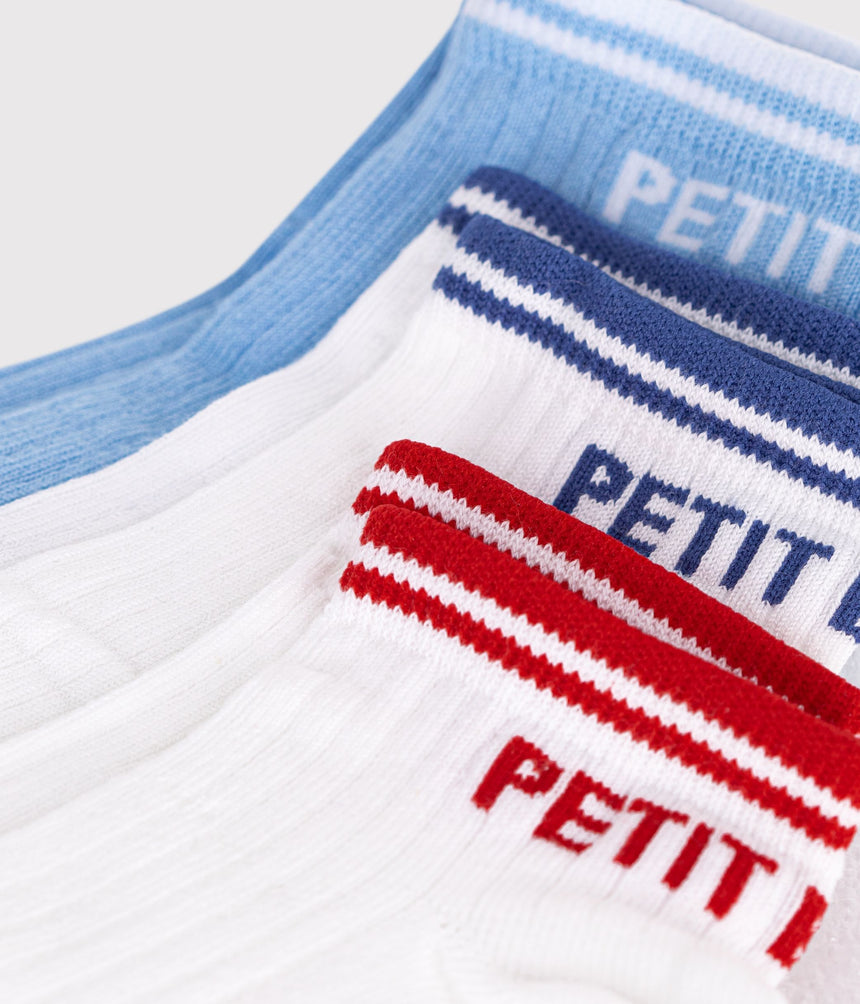 CHILDREN'S COTTON SPORTS SOCKS - 3-PACK