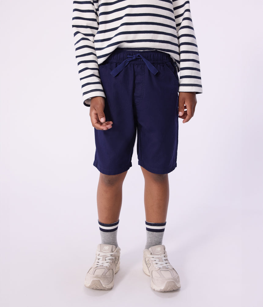 CHILDREN'S BERMUDA SHORTS IN PLAIN COTTON