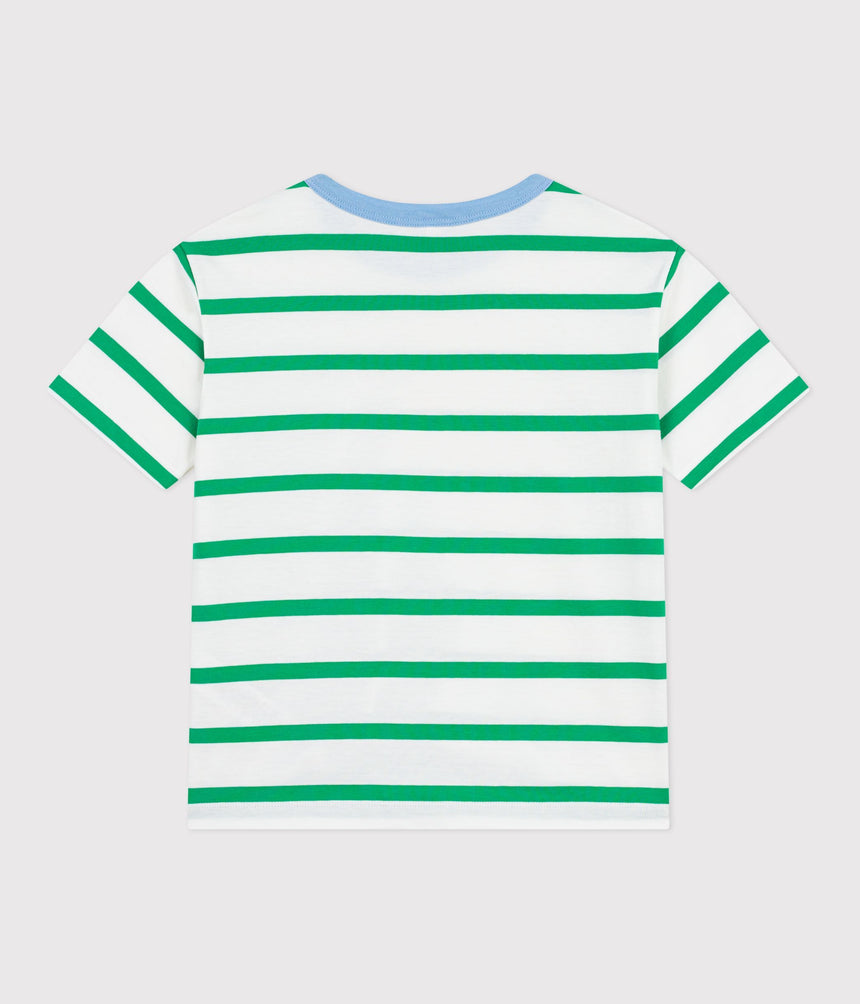 CHILDREN'S SHORT-SLEEVED STRIPY COTTON T-SHIRT