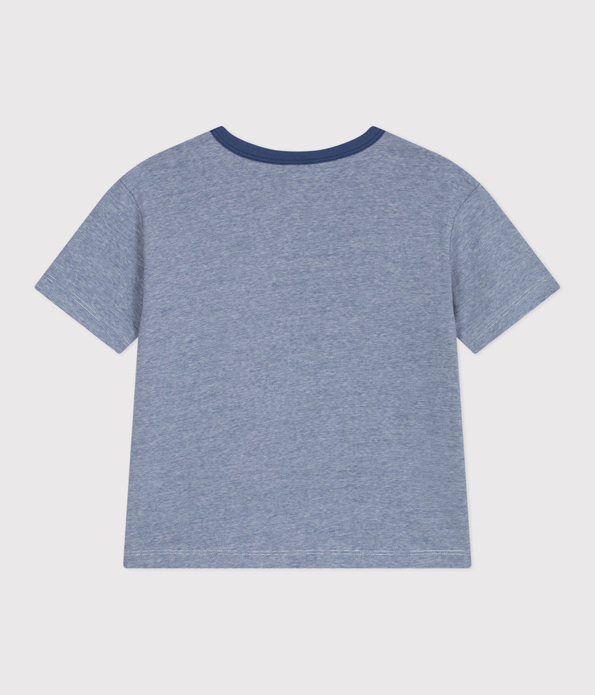 CHILDREN'S SHORT-SLEEVED STRIPY COTTON T-SHIRT
