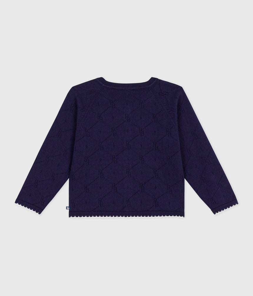 CHILDREN'S PLAIN COTTON CARDIGAN