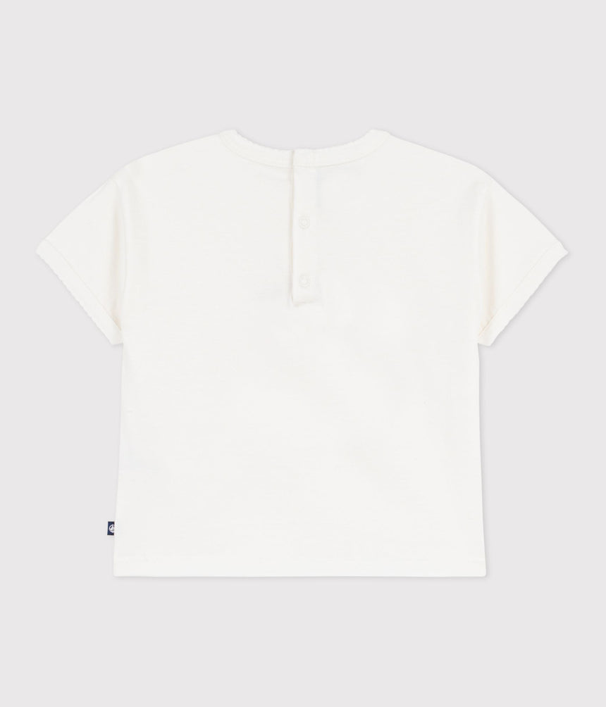 BABIES' SHORT-SLEEVED PATTERNED COTTON T-SHIRT
