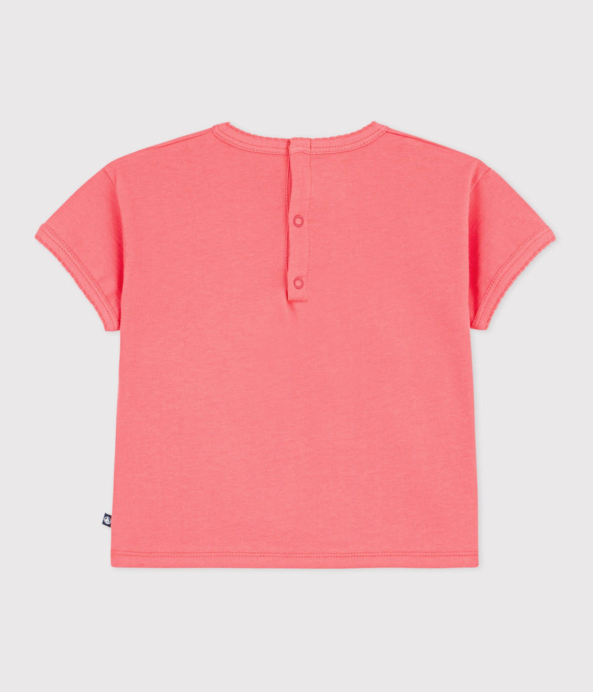 BABIES' SHORT-SLEEVED PATTERNED COTTON T-SHIRT
