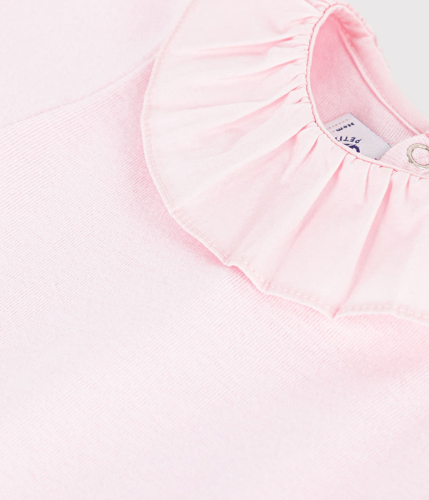 BABIES' PLAIN COTTON BODY WITH A COLLAR