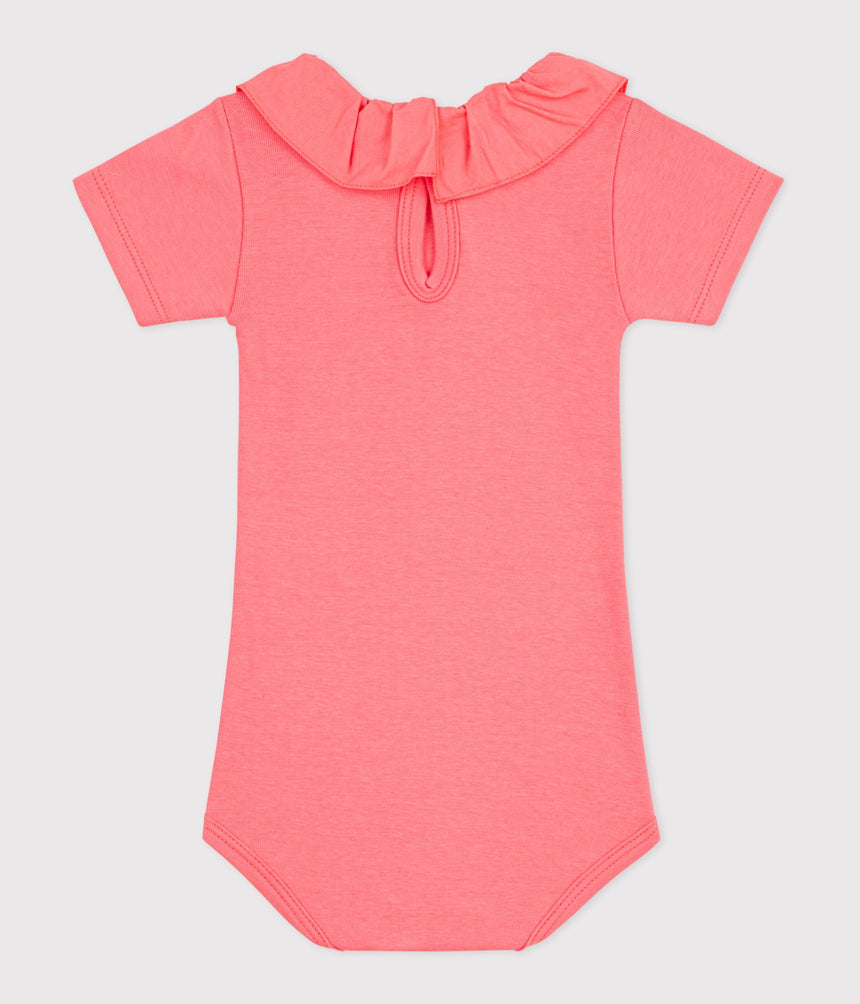 BABIES' PLAIN COTTON BODY WITH A COLLAR