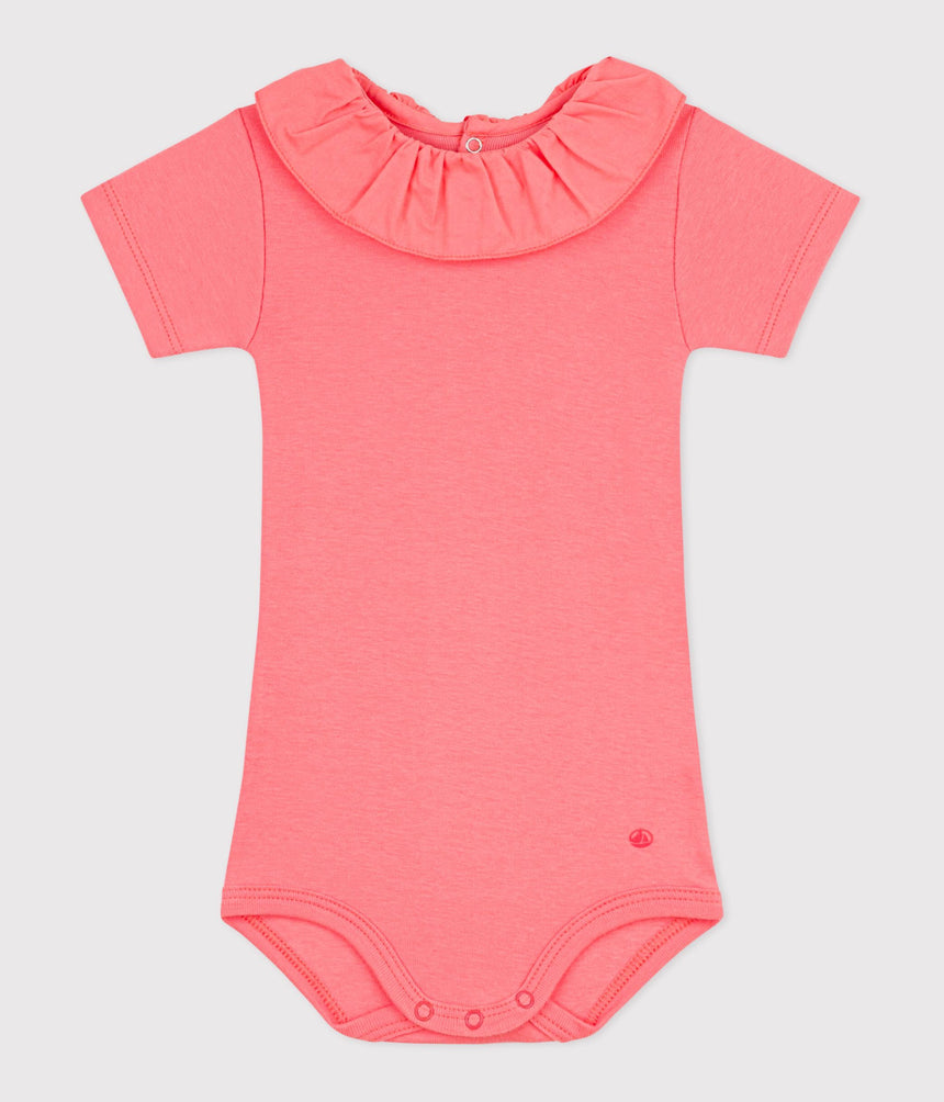 BABIES' PLAIN COTTON BODY WITH A COLLAR