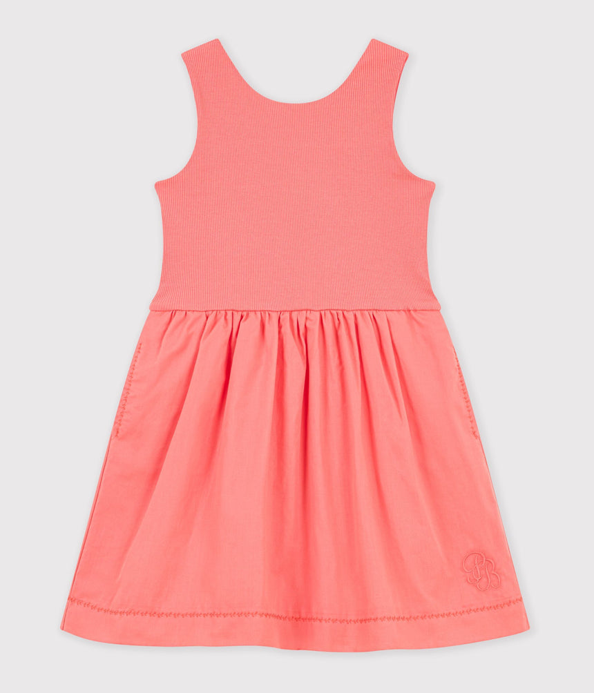 CHILDREN'S SLEEVELESS PLAIN COTTON DRESS