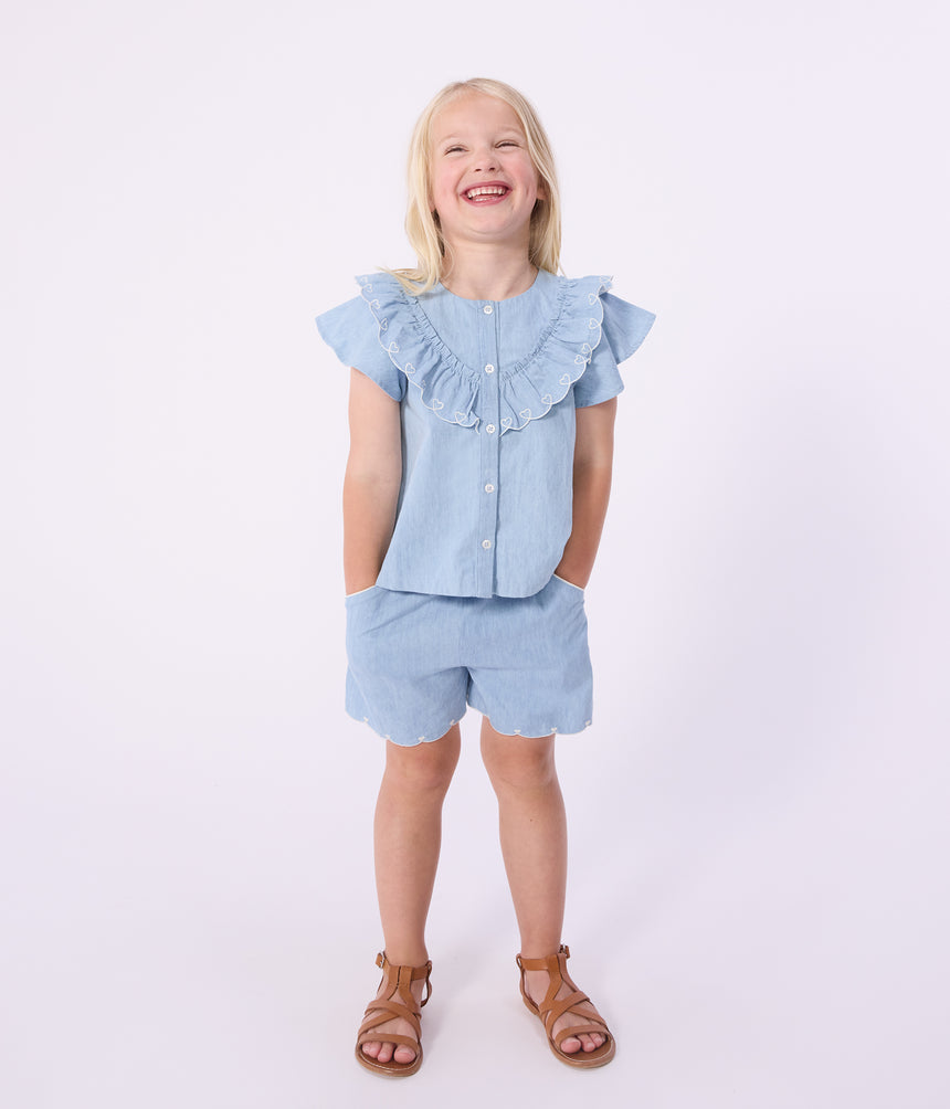 CHILDREN'S PLAIN COTTON SHORTS