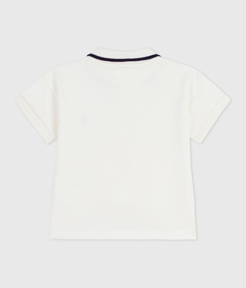 BABIES' SHORT-SLEEVED PLAIN COTTON POLO SHIRT