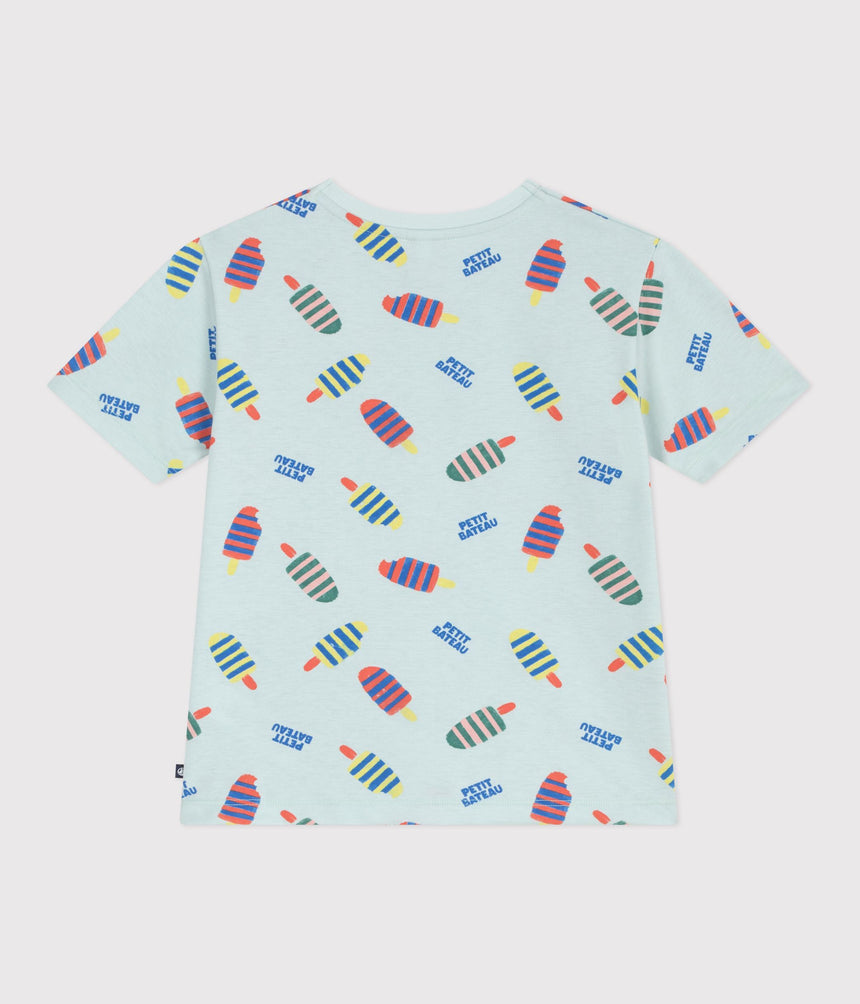 CHILDREN'S SHORT-SLEEVED SEAGULL PRINT COTTON T-SHIRT