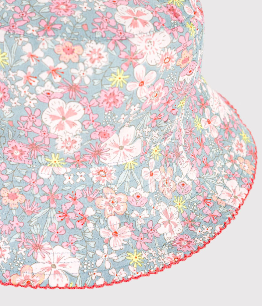 CHILDREN'S FLOPPY SUN HAT IN FLORAL-PRINT POPLIN