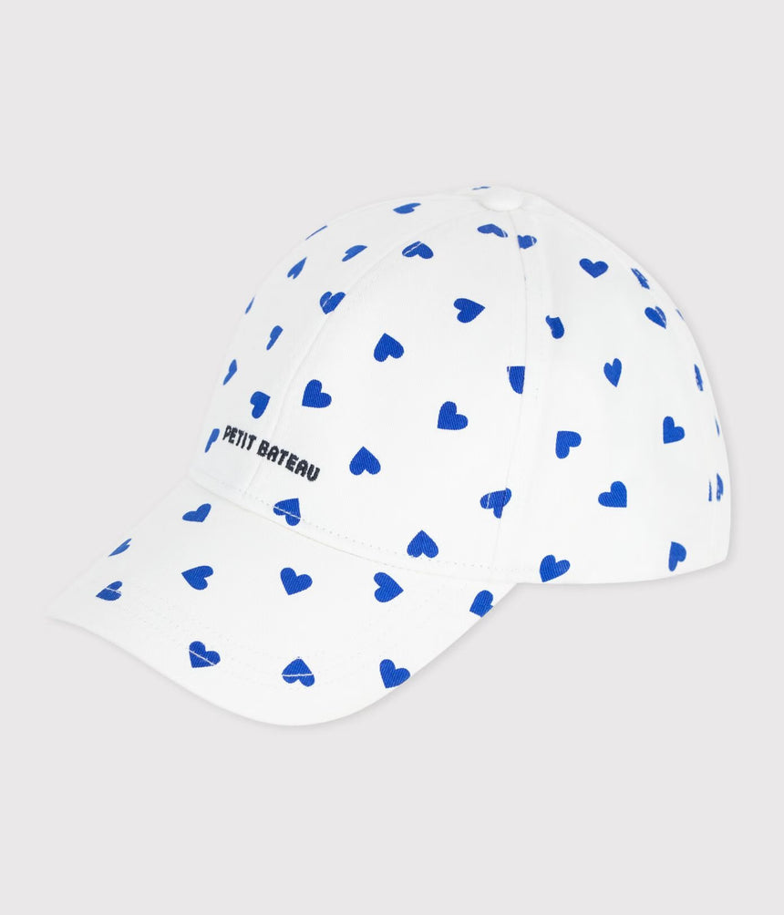 CHILDREN’S CAP IN HEART PRINT TWILL
