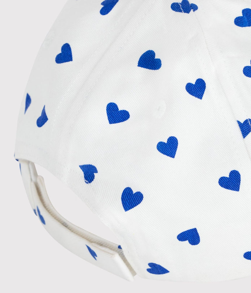 CHILDREN’S CAP IN HEART PRINT TWILL