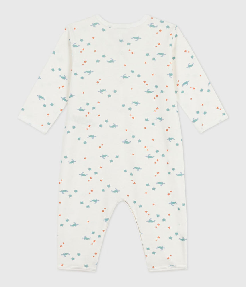 BABIES’ FOOTLESS TURTLE PRINT COTTON PYJAMA SUIT