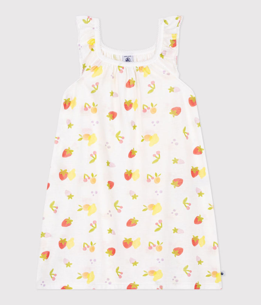 CHILDREN’S FRUIT PRINT COTTON NIGHTDRESS