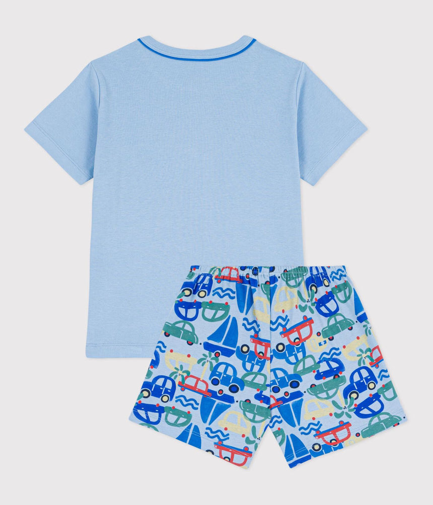 CHILDREN’S SHORT CAR PRINT COTTON PYJAMAS