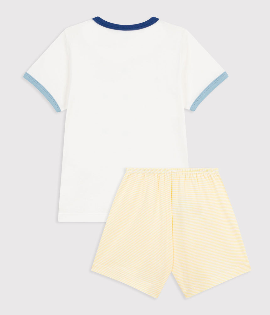 CHILDREN'S SHORT COTTON PYJAMAS WITH AN OCEAN DESIGN