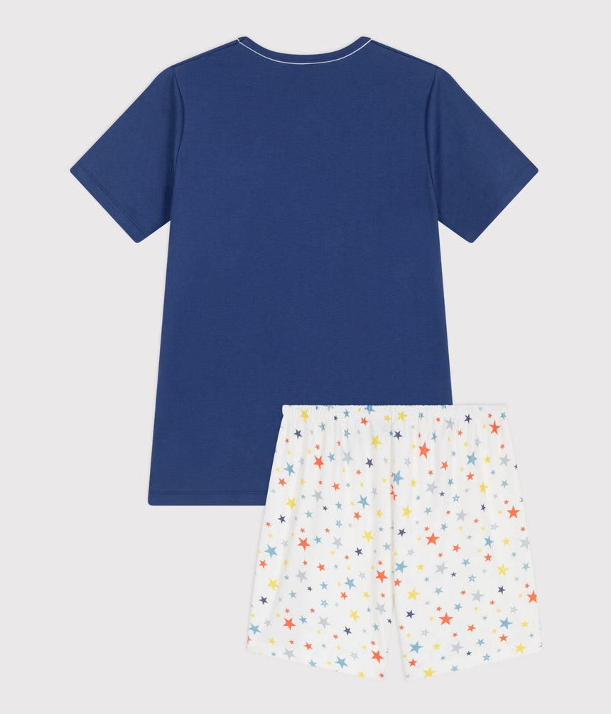 CHILDREN’S STAR PRINT SHORT COTTON PYJAMAS