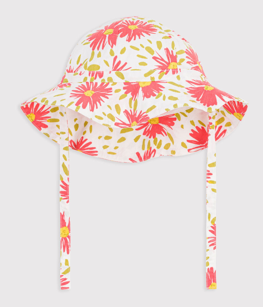BABY GIRLS' FLORAL PRINT CRÊPE FLOPPY HAT