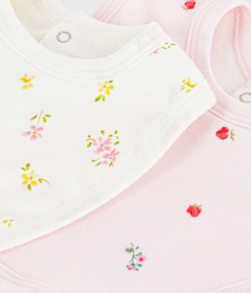 PACK OF BABIES’ FLORAL-PRINT COTTON BIBS