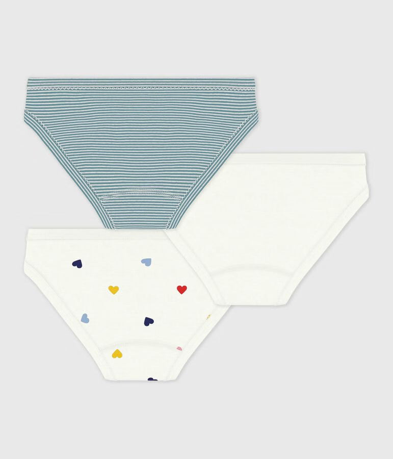 PACK OF CHILDREN'S HEART-PRINT COTTON PANTS