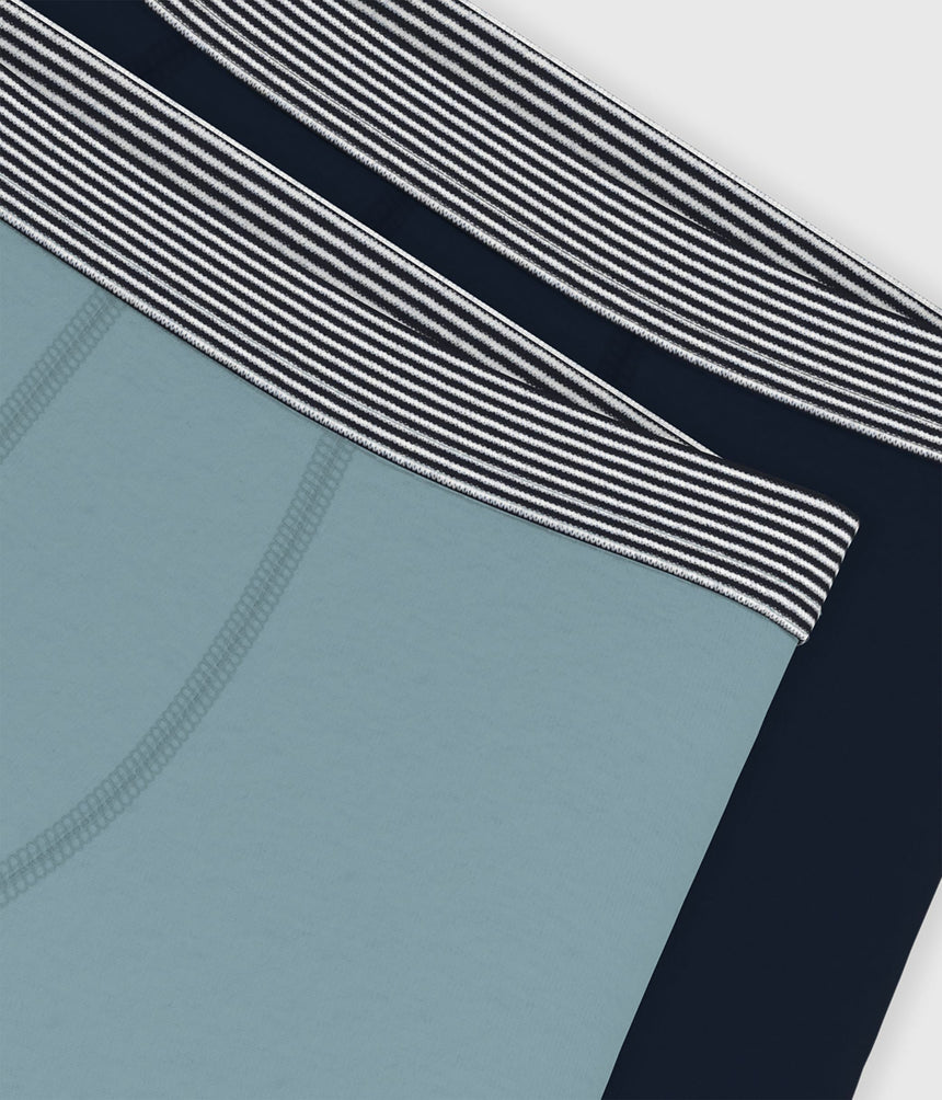 PACK OF CHILDREN'S BOXERS IN PLAIN COTTON AND ELASTANE