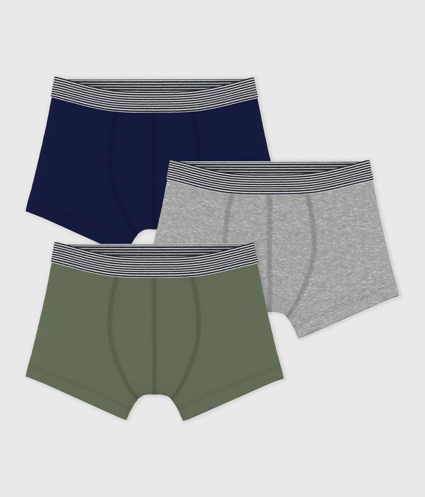 PACK OF PLAIN COTTON BOXERS FOR KIDS