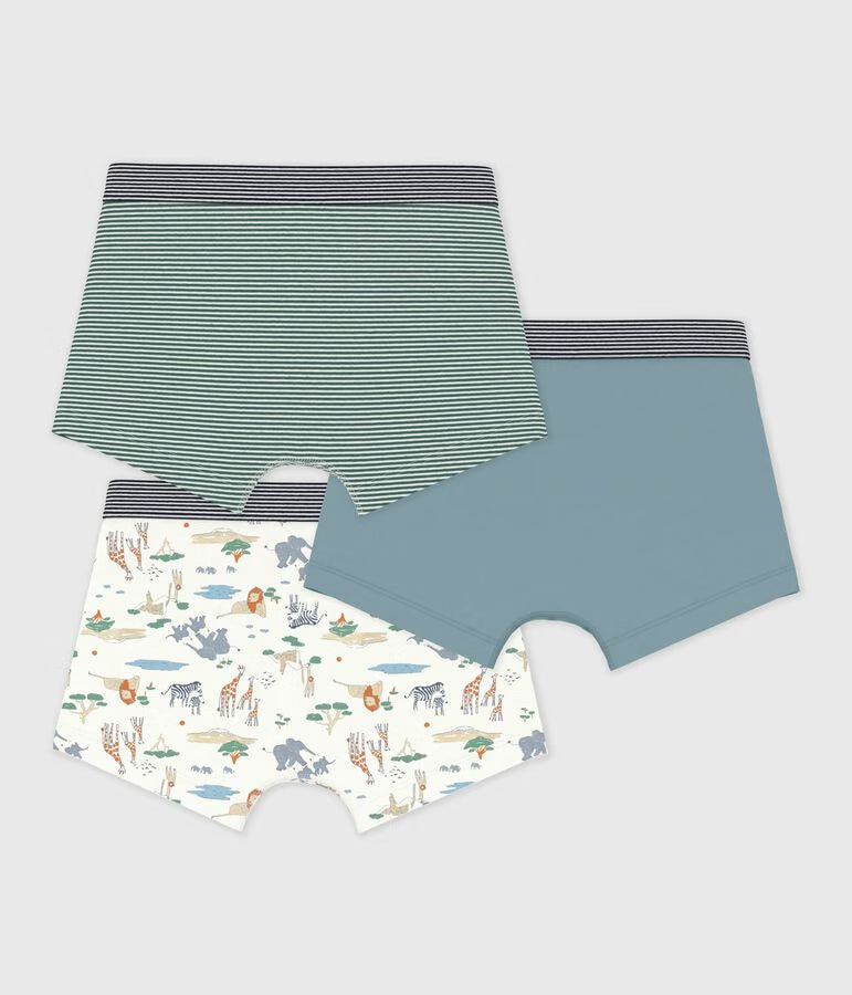 PACK OF CHILDREN’S SAVANNA PRINT COTTON BOXERS