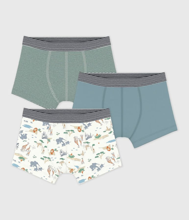 PACK OF CHILDREN’S SAVANNA PRINT COTTON BOXERS