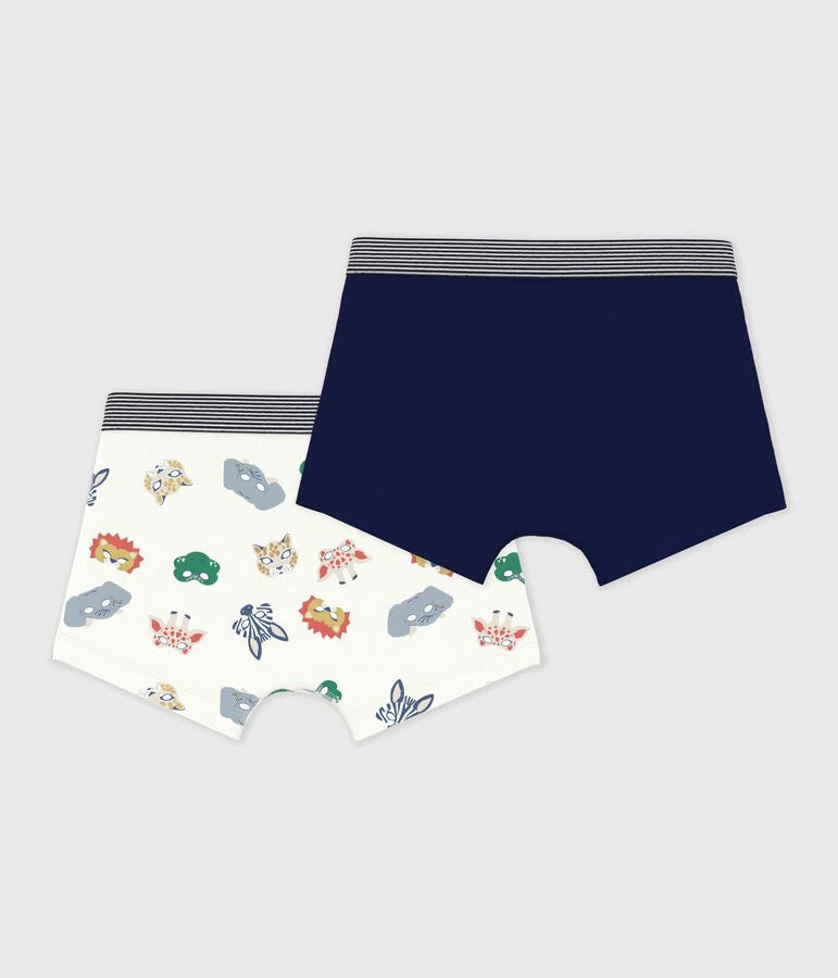 PACK OF CHILDREN’S MASK-PRINT COTTON BOXERS