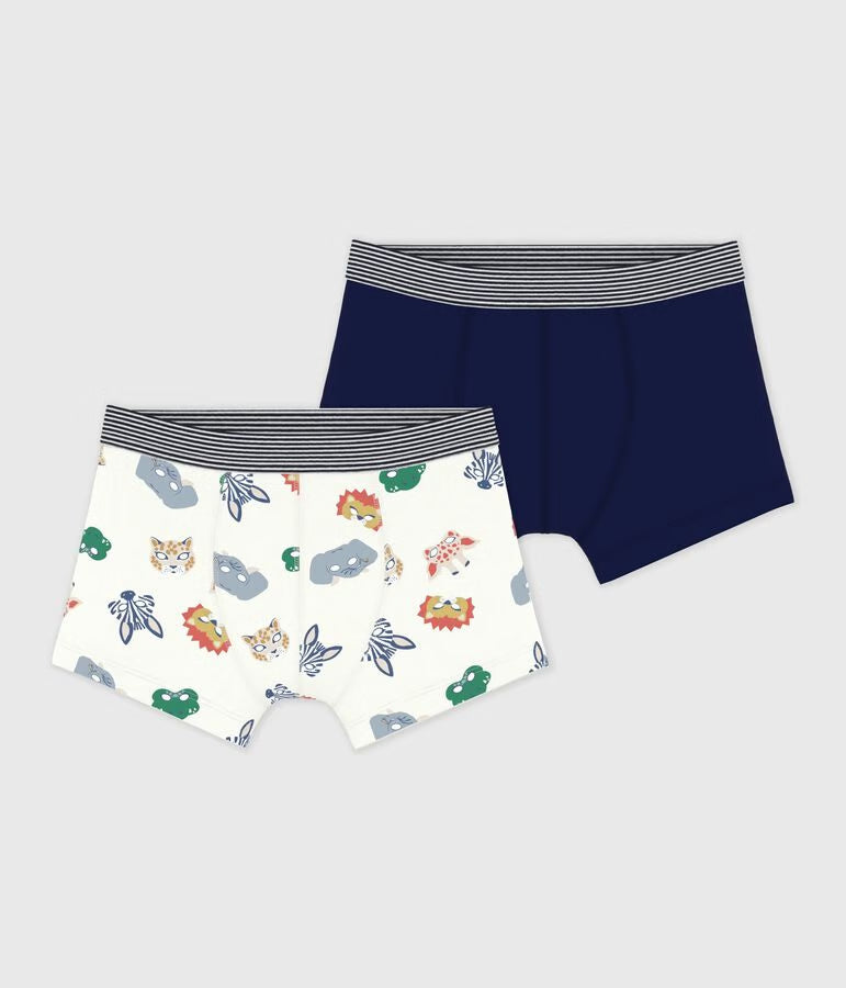 PACK OF CHILDREN’S MASK-PRINT COTTON BOXERS
