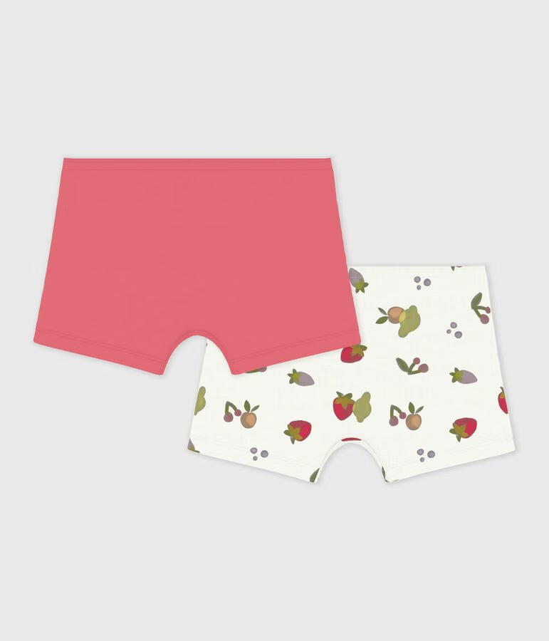 PACK OF CHILDREN’S FRUIT-PRINT LONG COTTON SHORTIES
