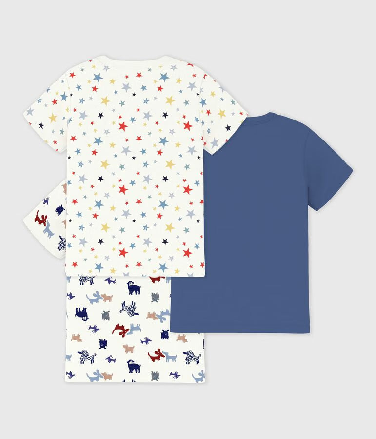 PACK OF CHILDREN’S SHORT-SLEEVED PRINTED COTTON T-SHIRTS