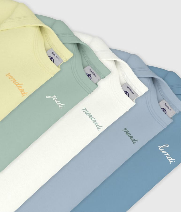 PACK OF BABIES’ SHORT‑SLEEVED PLAIN COTTON BODIES