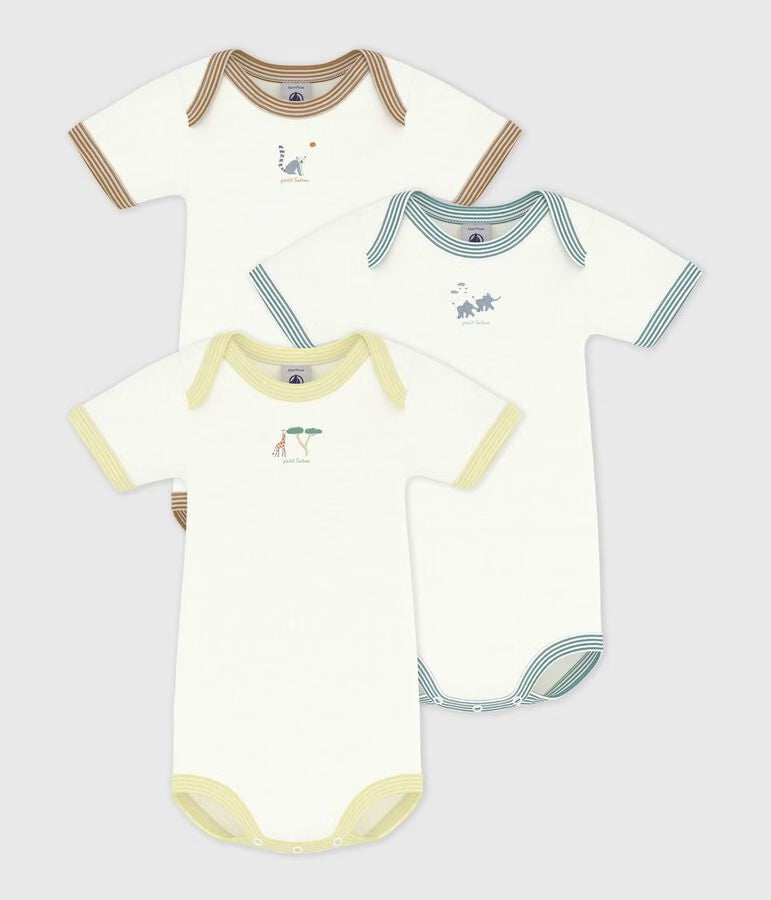 PACK OF BABIES’ SHORT-SLEEVED PLAIN COTTON BODIES