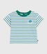 BABIES' SHORT-SLEEVED STRIPY COTTON T-SHIRT