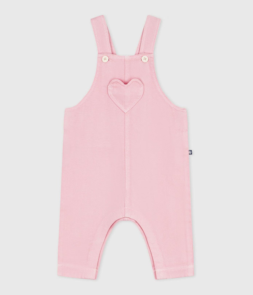 BABIES' LONG-LEG DUNGAREES IN PLAIN COTTON