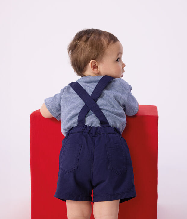 BABIES' TWILL SHORTS WITH STRAPS